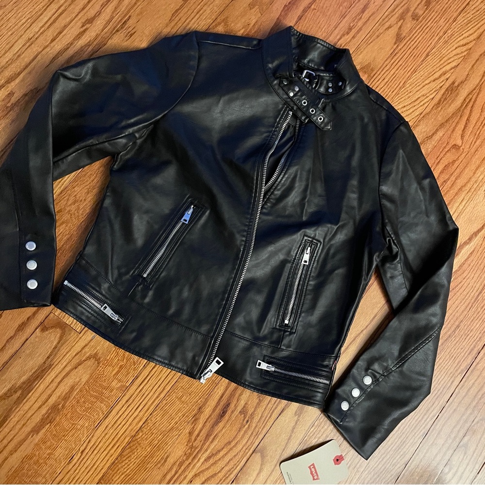 New with tags! Levi’s Black vegan leather jacket